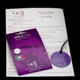 Packaging Leg Tesla Plate Sunny Disk 4,5 cm with antebacterical varnish - Made in Italy