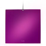 L.E.G. Mirror Tesla Purple Plate 21x21cm made in italy